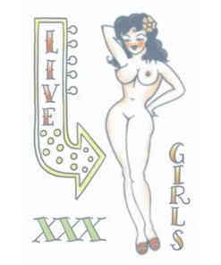 Carnival Products Tinsley FX Temp Tattoo - 1950's Pin Up Girl Accessoriesc