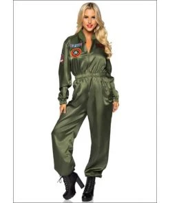Tomfoolery Top Gun Ladies Parachute Flight Suit Costume