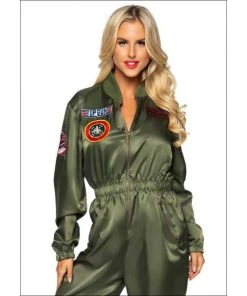 Tomfoolery Top Gun Ladies Parachute Flight Suit Costume