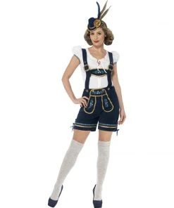 Smiffys Traditional Ladies Edelweiss Lederhosen Costume