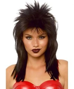 Tomfoolery Unisex Rockstar Wig - Black - Leg Avenue