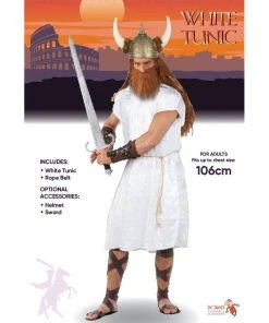 Tomfoolery White Roman Tunic Around The World