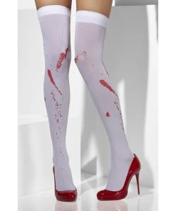 Smiffys Blood Stained Print Thigh Highs Accessoriesc