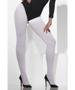 Smiffys White Opaque Tights