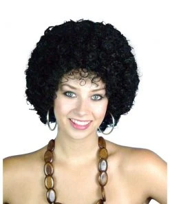 Carnival Products Wig-Mini Disco Afro 6" Black 1960's