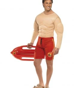 Smiffys Baywatch Lifeguard Costume With Muscle Chest