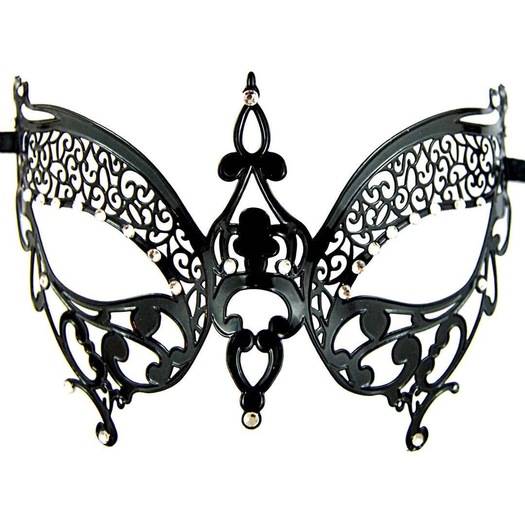 Swedia's Accessoriesc Metal Masquerade Mask - Black Butterfly 1 Swedia's Accessoriesc Metal Masquerade Mask - Black Butterfly