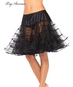 Tomfoolery Mid-Length Black Petticoat - Leg Avenue 1950's