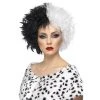 Smiffys 1960's Black And White Evil Madame Wig