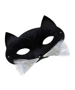 Smiffys Black Cat Mask With Whiskers Animals Accessories