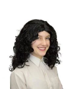 Interalia Group Black Wavy Maid Marion Wig Wigsc