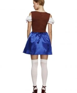Smiffys Dirndl Brown And Blue Costume
