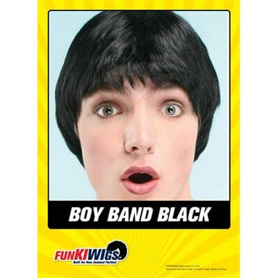 Allen Trading Boy Band Black Wig 1 Allen Trading Boy Band Black Wig