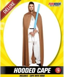 Allen Trading Mensc Brown Hooded Cape - Adult