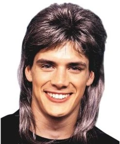 Carnival Products Wig-Mullet Streaked Brown & Blonde 1970's