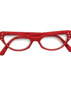 Forum Novelties Accessoriesc 50s Rhinestone Glasses - Red