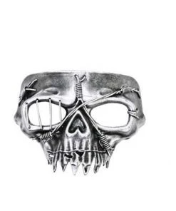 Tomfoolery Casper Silver Halloween Face Mask