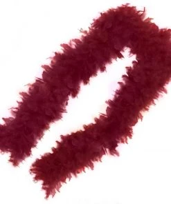 Swedia's Plush Feather Boa - Cherry Red 1920's