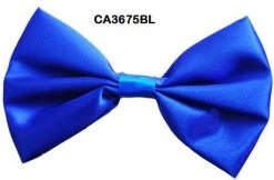 Swedia's Satin Bow Tie - Blue Suspenders & Ties