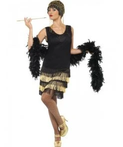 Smiffys 1920s Fringed Flapper Costume Ladiesc