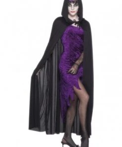 Smiffys Adult Black Hooded Cape