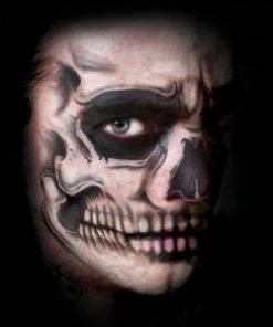Carnival Products Tinsley FX Full Face Temp Tattoo - Skull Accessoriesc