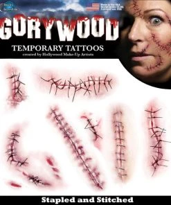 Carnival Products Tinsley FX Temp Tattoo - Stitched And Stapled Accessoriesc