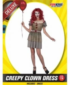 Allen Trading Creepy Clown Dress By Fun Kiwi