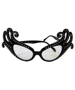 Swedia's Dame Edna Rhinestone Glasses - Black Accessoriesc