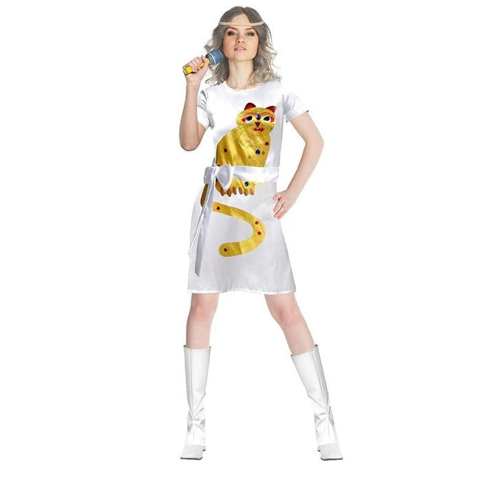Interalia Group Ladiesc Dancing Queen Yellow Cat Costume 1 Interalia Group Ladiesc Dancing Queen Yellow Cat Costume