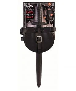 Forum Novelties Weapons & Armour Dark Royalty Double Wrap Belt With Pouch & Sword
