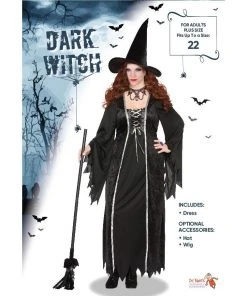 Tomfoolery Dark Witch Ladies Halloween Costume - Plus Ladiesc