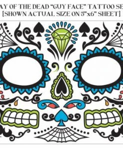 Forum Novelties Day Of The Dead Facial Tattoos - Male Accessoriesc