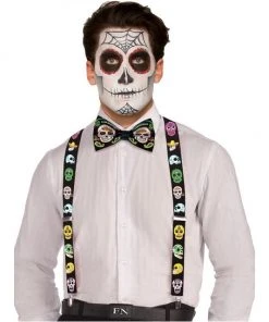 Forum Novelties Suspenders & Ties Day Of The Dead Braces