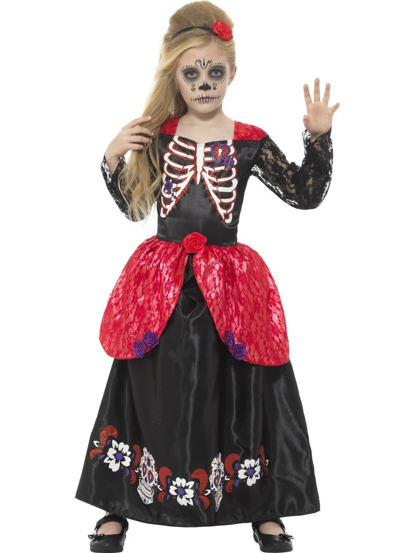 Smiffys Girls Costumes Deluxe Day Of The Dead Costume - Girls 2 Smiffys Girls Costumes Deluxe Day Of The Dead Costume - Girls