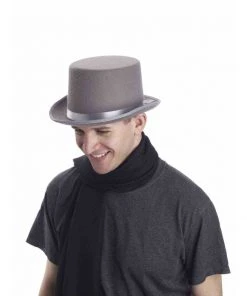Forum Novelties Deluxe Grey Top Hat Hats & Headwear