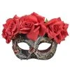 Tomfoolery Masks Dia Eye Mask With Red Flowers