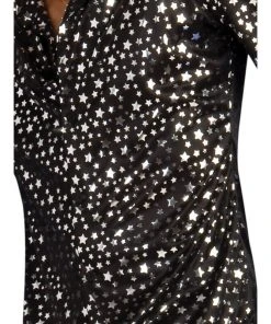 Rubie's Deerfield 70s Disco Shirt - Silver Stars - Adult Mensc