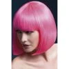 Smiffys Neon Pink Bob Fever Wig - Elise