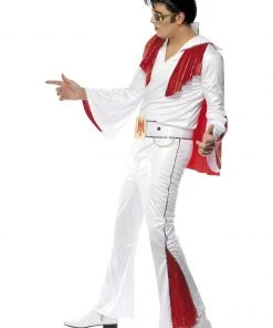 Smiffys Mensc Elvis Red Flare Costume