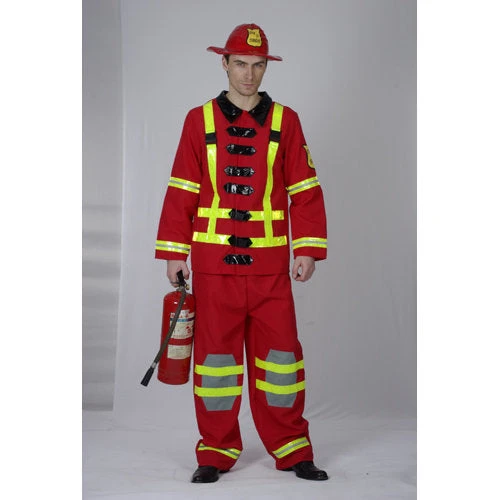 Carnival Products Mensc Fireman Adult Costume-Red 1 Carnival Products Mensc Fireman Adult Costume-Red