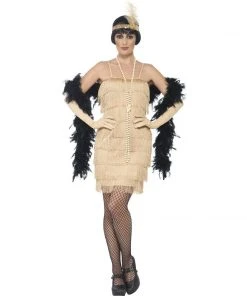 Smiffys Gold Ladies Flapper Dress