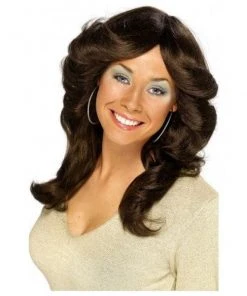 Smiffys 1970's Brown Flick Wig