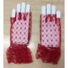 Interalia Group Gloves - Red Lace Fingerless 1980's