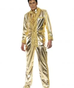 Smiffys Elvis Gold Suit Costume Mensc