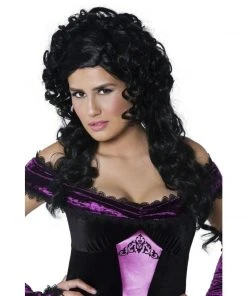 Smiffys Wigsc Gothic Countess Wig - Black