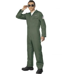 Smiffys Mensc Green Aviator Men's Costume