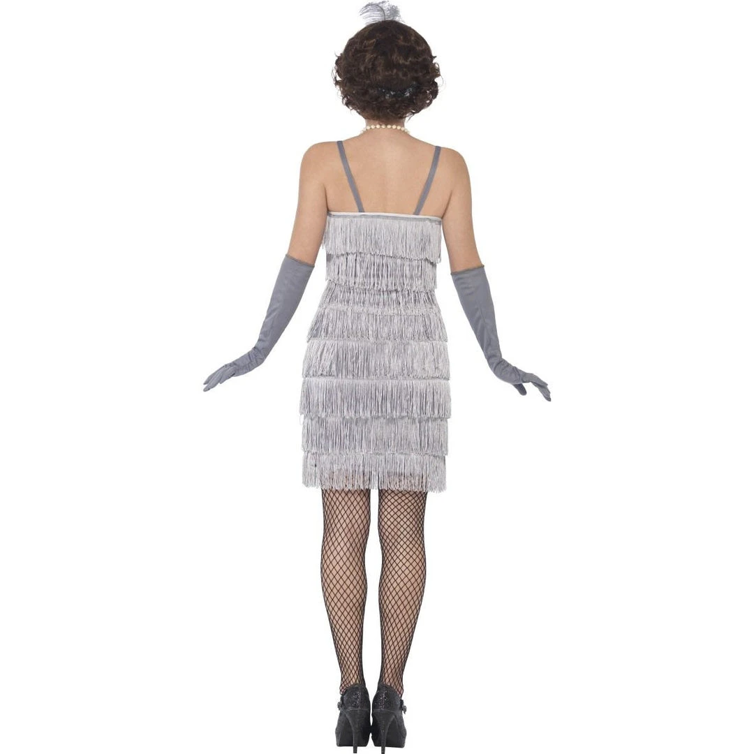 Smiffys Silver Flapper Dress 3 Smiffys Silver Flapper Dress