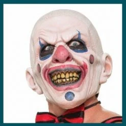 Tomfoolery Twisted Clown Halloween Mask