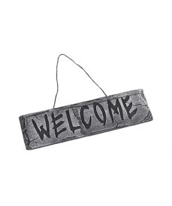 Smiffys Halloweenc Halloween Hanging Welcome Sign
